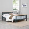 Marta Solid Wooden Shaker Style Double Bed In Blue And Oak -Garden Store 7a7a6d39 f0ed 4f88 b3a7 19b5296fc501