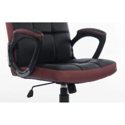 Waffle Contrasting Panels High Back PU Leather Swivel Executive Office Chair, Black & Brown 14 Waffle Contrasting Panels High Back PU Leather Swivel Executive Office Chair, Black & Brown -Garden Store 81o 2BBO LEvL. SL1500