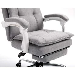 Executive Double Layer Padding Recline Office Desk Chair With Footrest, MR77 Grey Fabric 17 Executive Double Layer Padding Recline Office Desk Chair With Footrest, MR77 Grey Fabric -Garden Store 91lB88quT7L. SL1500