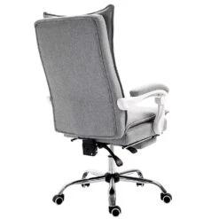Executive Double Layer Padding Recline Office Desk Chair With Footrest, MR77 Grey Fabric 14 Executive Double Layer Padding Recline Office Desk Chair With Footrest, MR77 Grey Fabric -Garden Store 91uaRyz1U1L. SL1500