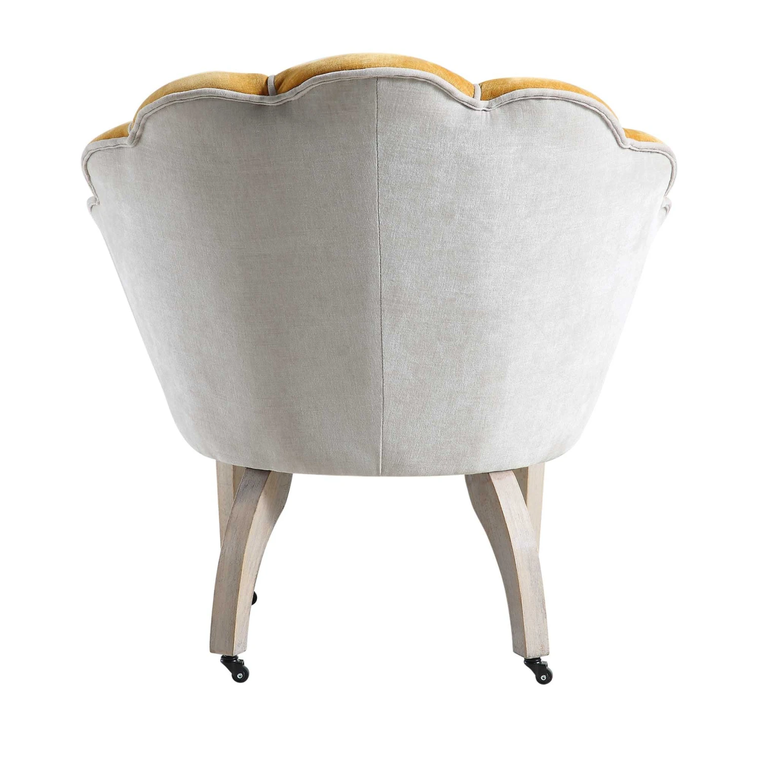 Barnard Scalloped Clam Chair, Mustard Chenille 15 Barnard Scalloped Clam Chair, Mustard Chenille - Image 13