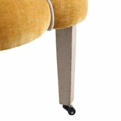 Barnard Scalloped Clam Chair, Mustard Chenille 25 Barnard Scalloped Clam Chair, Mustard Chenille -Garden Store ACH 2163 MUSTARD CHENILLE detail3