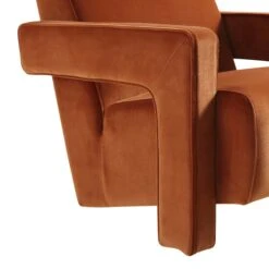 Brompton Sculptural Armchair, Rust Velvet 21 Brompton Sculptural Armchair, Rust Velvet -Garden Store ACH 2173 RUST VEL detail1