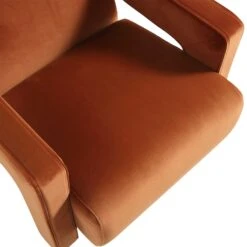 Brompton Sculptural Armchair, Rust Velvet 22 Brompton Sculptural Armchair, Rust Velvet -Garden Store ACH 2173 RUST VEL detail2