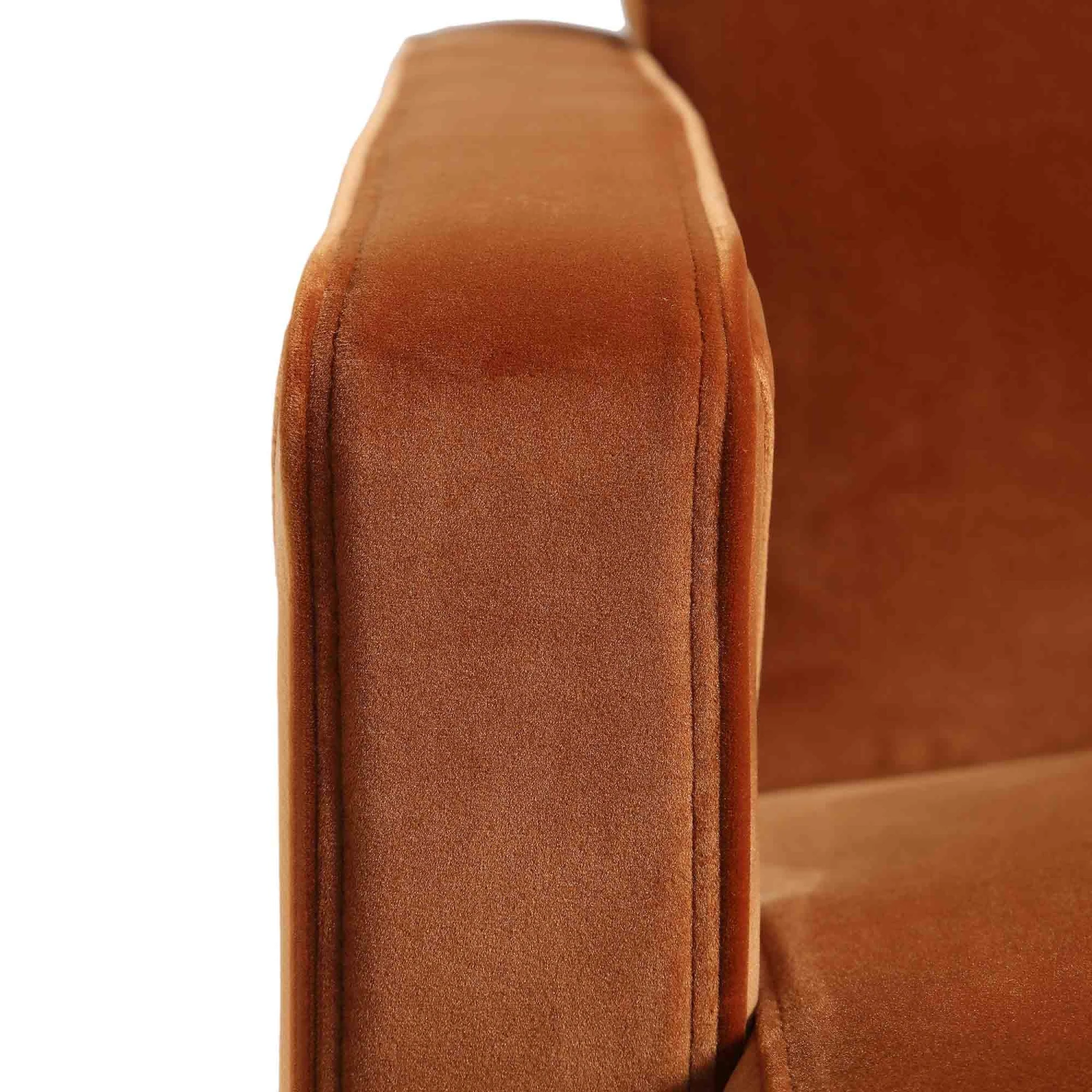Brompton Sculptural Armchair, Rust Velvet 13 Brompton Sculptural Armchair, Rust Velvet - Image 12