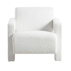 Brompton Sculptural Armchair, White Boucle -Garden Store ACH 2173 WHITE BOUCLE WB1