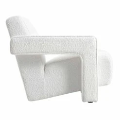 Brompton Sculptural Armchair, White Boucle -Garden Store ACH 2173 WHITE BOUCLE WB3