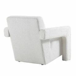 Brompton Sculptural Armchair, White Boucle -Garden Store ACH 2173 WHITE BOUCLE WB4
