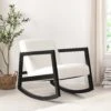 Fyne Ecru Boucle Rocking Armchair, Black Frame 2 Fyne Ecru Boucle Rocking Armchair, Black Frame -Garden Store ACH 38 ECRU BLACK main