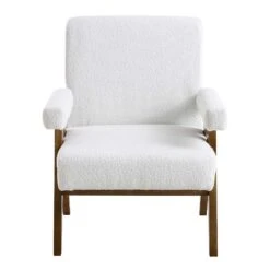 Chinnor White Boucle Accent Chair -Garden Store ACH 729 WHITE BOUCLE WB1