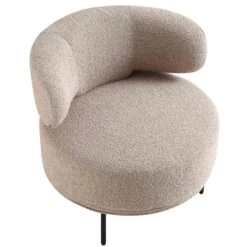 Penn Taupe Boucle Wing Back Accent Chair -Garden Store ACH 750 TAUPE BOUCLE WB2