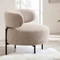 Penn Taupe Boucle Wing Back Accent Chair -Garden Store ACH 750 TAUPE BOUCLE scene2
