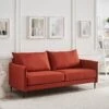 Bari Burnt Ochre Fabric Sofa 1 Bari Burnt Ochre Fabric Sofa -Garden Store AYSF 08 ORANGEFAB 3ST scene1