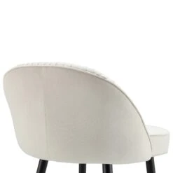 Miyae Set Of 2 Pleated Champagne Beige Velvet Upholstered Counter Stools 23 Miyae Set Of 2 Pleated Champagne Beige Velvet Upholstered Counter Stools -Garden Store BCH 2148 CHAMP VEL 2P detail2