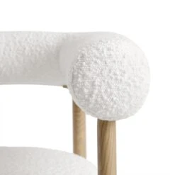 Fulbourn White Boucle Counter Stool With Natural Wood Effect Legs -Garden Store BCH 2171 WHITE BOUCLE NAT detail3