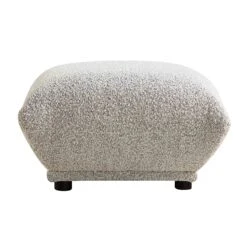 Gianni Pouffe, Mist Grey Boucle -Garden Store BOSF 9678 GREY BOU STOOL WB1