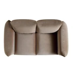 Gianni Two Seater Sofa, Mink Velvet -Garden Store BOSF 9678 TAUPE VEL 2ST WB3