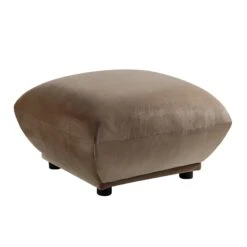Gianni Pouffe, Mink Velvet -Garden Store BOSF 9678 TAUPE VEL STOOL WB3