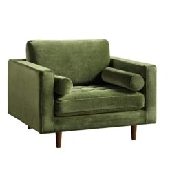 Henrietta Armchair, Moss Green Velvet 20 Henrietta Armchair, Moss Green Velvet -Garden Store BOSF 9680 FERN VEL 1ST WB1