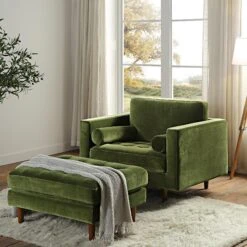Henrietta Armchair, Moss Green Velvet 18 Henrietta Armchair, Moss Green Velvet -Garden Store BOSF 9680 FERN VEL 1ST scene2