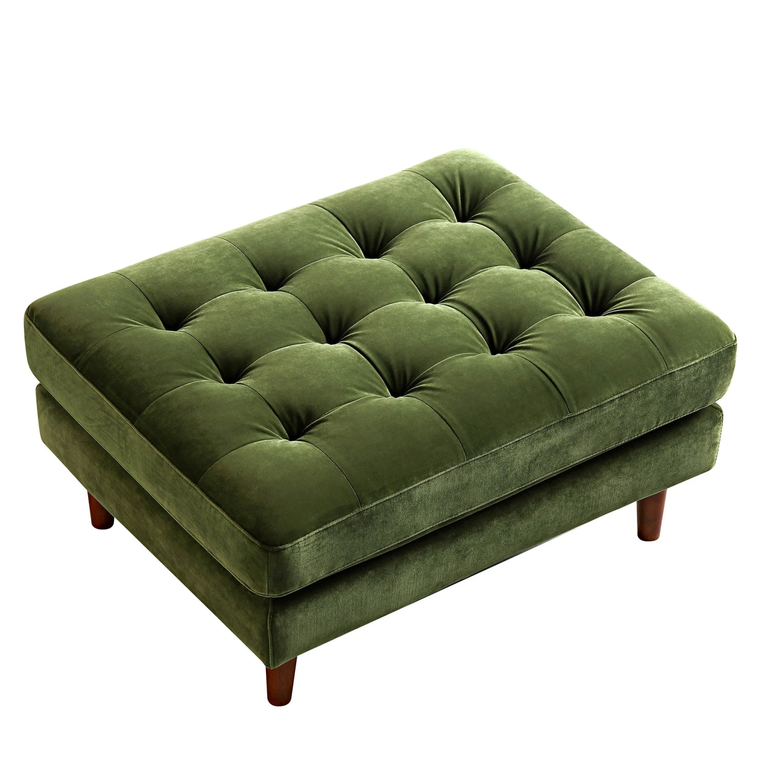 Henrietta Ottoman, Moss Green Velvet 7 Henrietta Ottoman, Moss Green Velvet - Image 5