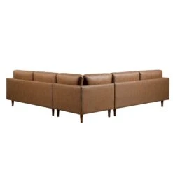 Henrietta 5+Seater Corner Sofa, Tan Faux Suede -Garden Store BOSF 9680 TAN FXLT CORNER SET WB5