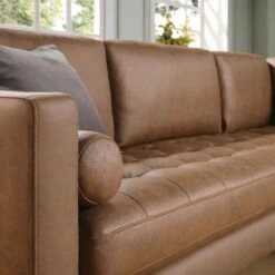 Henrietta 5+Seater Corner Sofa, Tan Faux Suede -Garden Store BOSF 9680 TAN FXLT CORNER SET scene4