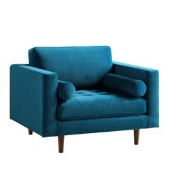 Henrietta Armchair, Teal Velvet -Garden Store BOSF 9680 TEAL VEL 1ST WB2