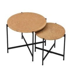 Lewes Oak Set Of 2 Side Tables -Garden Store BSD 064 WB2