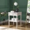 Aldwinke Beige Bobbin 1 Drawer Side Table -Garden Store BSD 097 BEIGE main