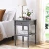 Aldwinke Dark Grey Bobbin 1 Drawer Side Table