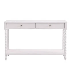 Aldwinke Beige Bobbin 2 Drawer Large Console Table -Garden Store BSD 098 BEIGE WB1
