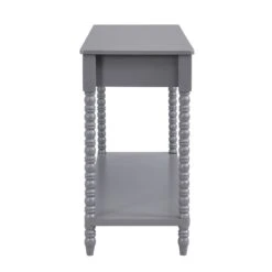 Aldwinke Dark Grey Bobbin 2 Drawer Large Console Table -Garden Store BSD 098 DARKGREY WB4