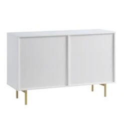 Richmond Ridged Wide Chest Of 6 Drawers, Matte White -Garden Store BSD 107 WHITE WB5