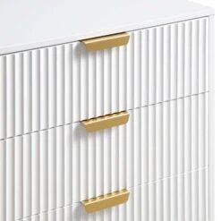 Richmond Ridged Wide Chest Of 6 Drawers, Matte White -Garden Store BSD 107 WHITE detail1