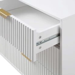 Richmond Ridged Wide Chest Of 6 Drawers, Matte White -Garden Store BSD 107 WHITE detail2