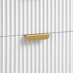 Richmond Ridged Wide Chest Of 6 Drawers, Matte White -Garden Store BSD 107 WHITE detail3