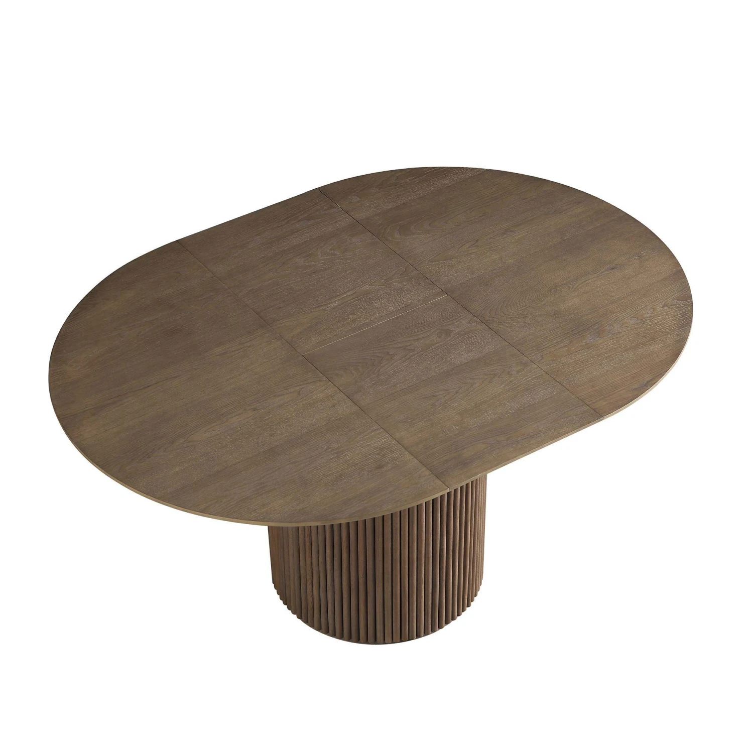 Maru Round 4-6 Seater Extending Oak Pedestal Dining Table, Silver Oak 11 Maru Round 4-6 Seater Extending Oak Pedestal Dining Table, Silver Oak - Image 9
