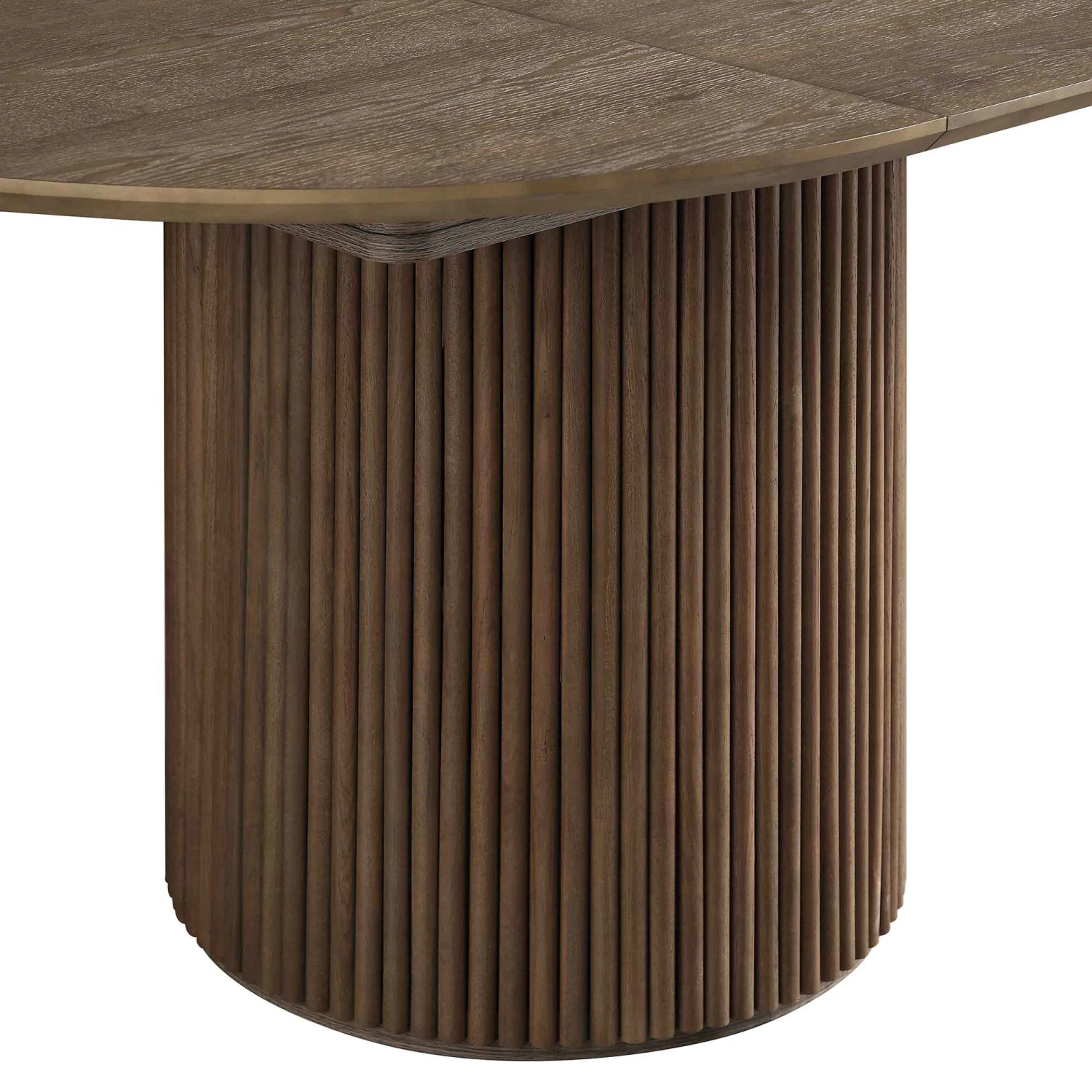 Maru Round 4-6 Seater Extending Oak Pedestal Dining Table, Silver Oak 17 Maru Round 4-6 Seater Extending Oak Pedestal Dining Table, Silver Oak - Image 15