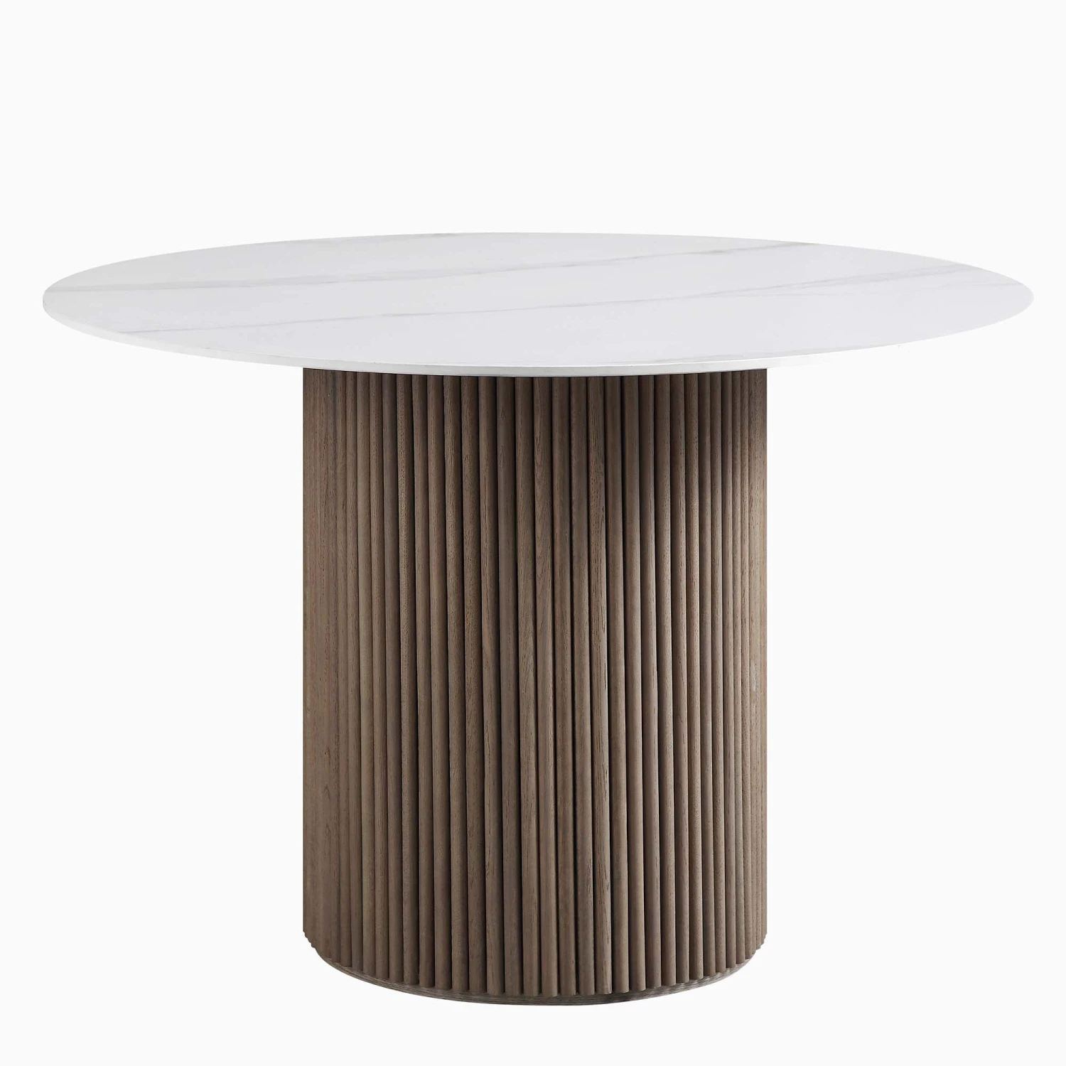 Maru Ceramic Top Silver Oak Pedestal Round Dining Table 5 Maru Ceramic Top Silver Oak Pedestal Round Dining Table - Image 3