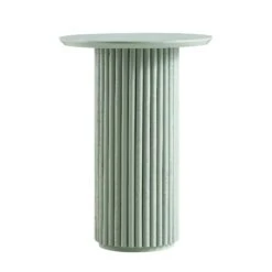 Maru Oak Round Side Table, Sage Green -Garden Store BSD 139 SAGE WB2