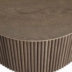 Maru Oak Round Coffee Table With Storage, Silver Oak -Garden Store BSD 140 SILK detail2
