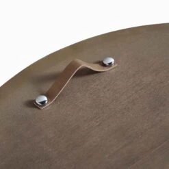 Maru Oak Round Coffee Table With Storage, Silver Oak -Garden Store BSD 140 SILK detail4