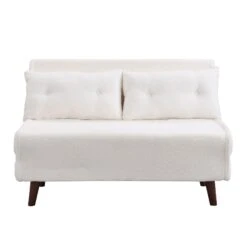 Algo Sofabed With Cushions In Beige Teddy Fabric 2 Seater 21 Algo Sofabed With Cushions In Beige Teddy Fabric 2 Seater -Garden Store D021B BEIGE TEDDY WB1