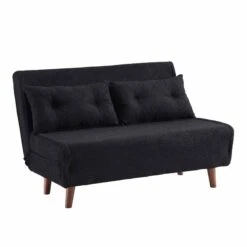 Algo Sofabed With Cushions In Charcoal Teddy Fabric 2 Seater 23 Algo Sofabed With Cushions In Charcoal Teddy Fabric 2 Seater -Garden Store D021B CHARCOAL TEDDY WB2