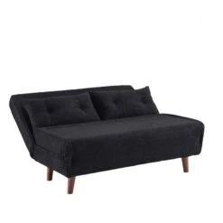 Algo Sofabed With Cushions In Charcoal Teddy Fabric 2 Seater 25 Algo Sofabed With Cushions In Charcoal Teddy Fabric 2 Seater -Garden Store D021B CHARCOAL TEDDY WB4