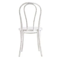 Camille Elm Wood And Rattan Bentwood Dining Chair, Distressed White 20 Camille Elm Wood And Rattan Bentwood Dining Chair, Distressed White -Garden Store DCH 002 WASHWHITE WB6