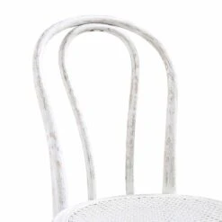 Camille Elm Wood And Rattan Bentwood Dining Chair, Distressed White 22 Camille Elm Wood And Rattan Bentwood Dining Chair, Distressed White -Garden Store DCH 002 WASHWHITE detail2