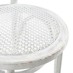 Camille Elm Wood And Rattan Bentwood Dining Chair, Distressed White 23 Camille Elm Wood And Rattan Bentwood Dining Chair, Distressed White -Garden Store DCH 002 WASHWHITE detail3