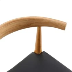 Arley Set Of 2 Beech Wood Dining Chairs, Natural And Black -Garden Store DCH 007 NAT BLACKPU 2P detail1